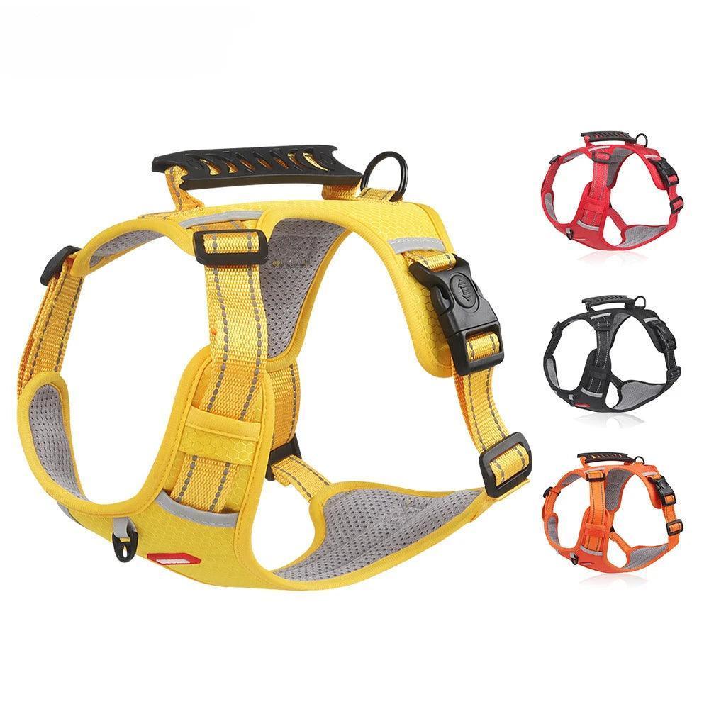 Peitoral Refletivo para Cães - Design à Prova de Explosão + Guia de Brinde